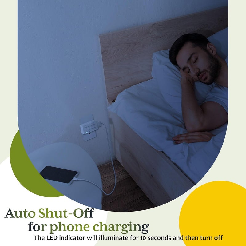 TG 8-Hour Indoor Countdown Plug-in Timer, Timer for Electrical Outlets, 15-30 Min 1-2-4-8 Hour, UL Listed, for Fans or Lights, 1/4 HP, White - Image 2